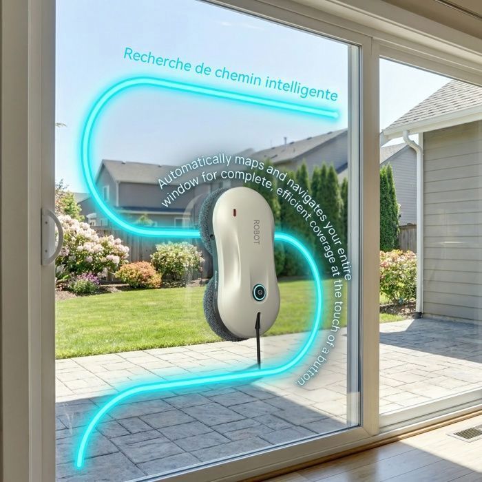 Robot lavavetri, doppio getto, robot lavavetri intelligente autonomo, 10 panni per la pulizia