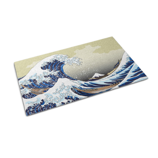 Kolorowa Wycieraczka z Printem Kanagawa Wielka fala -90x60cm