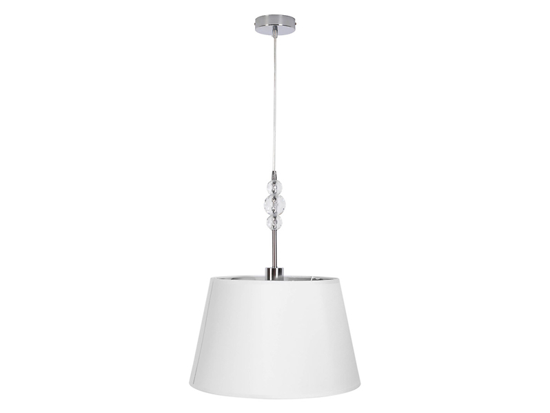 Lampa wisząca Glamour tkaninowa biała