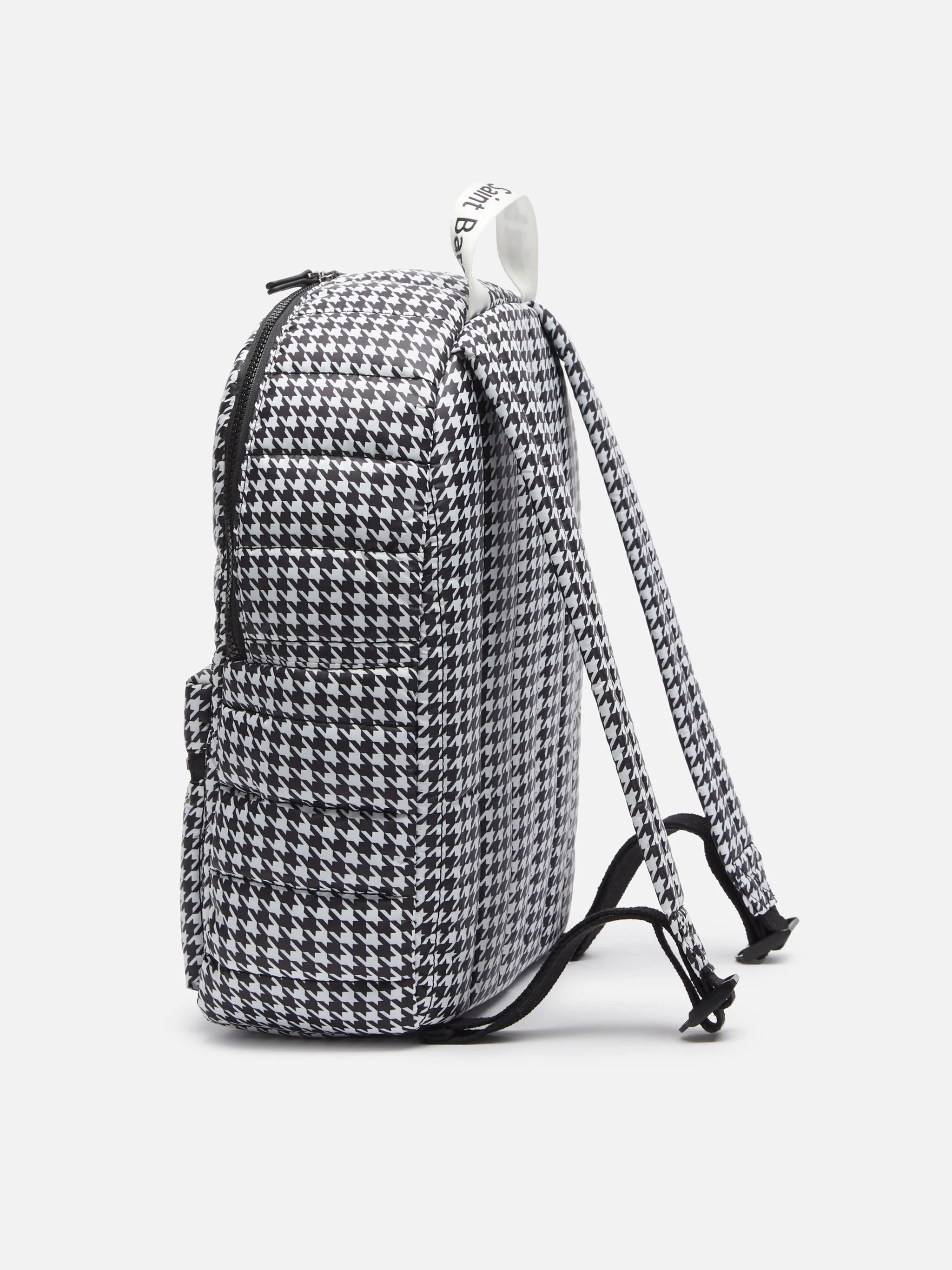 Gepolsterter Rucksack mit Hahnentrittmuster