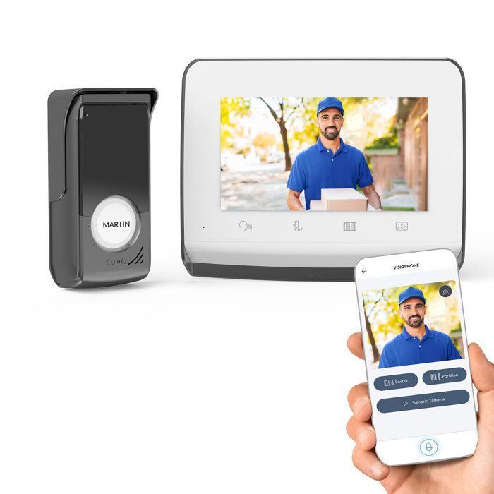 SOMFY 1871229 - Videoportero V350 Connect, Intercomunicador conectado - Pantalla de 7