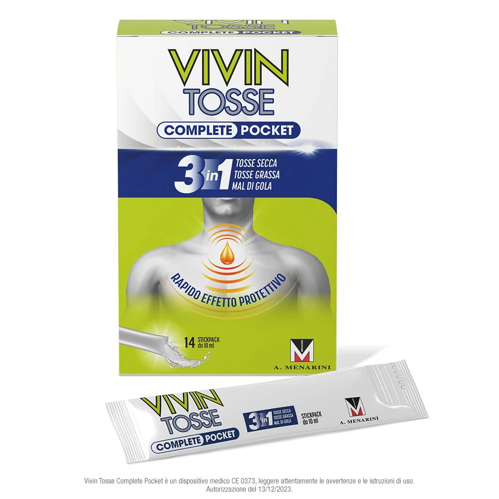 VIVIN TOUX Vivin Toux Complet 3 en 1 Pochette complète 14 bâtonnets pour la toux grasse, sèche et douloureuse de la gorge