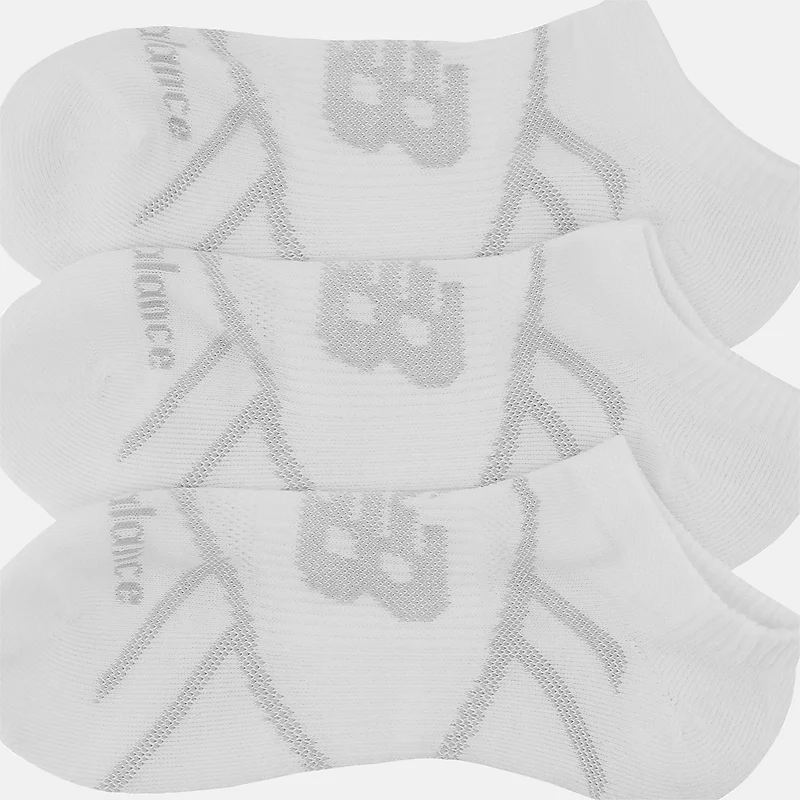 Conjunto de 3 pares de meias invisíveis unissex - BRANCAS