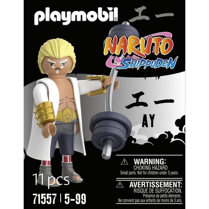 PLAYMOBIL Fourth Raikage Ay Figure 71557, Naruto Shippuden, Ages 5+