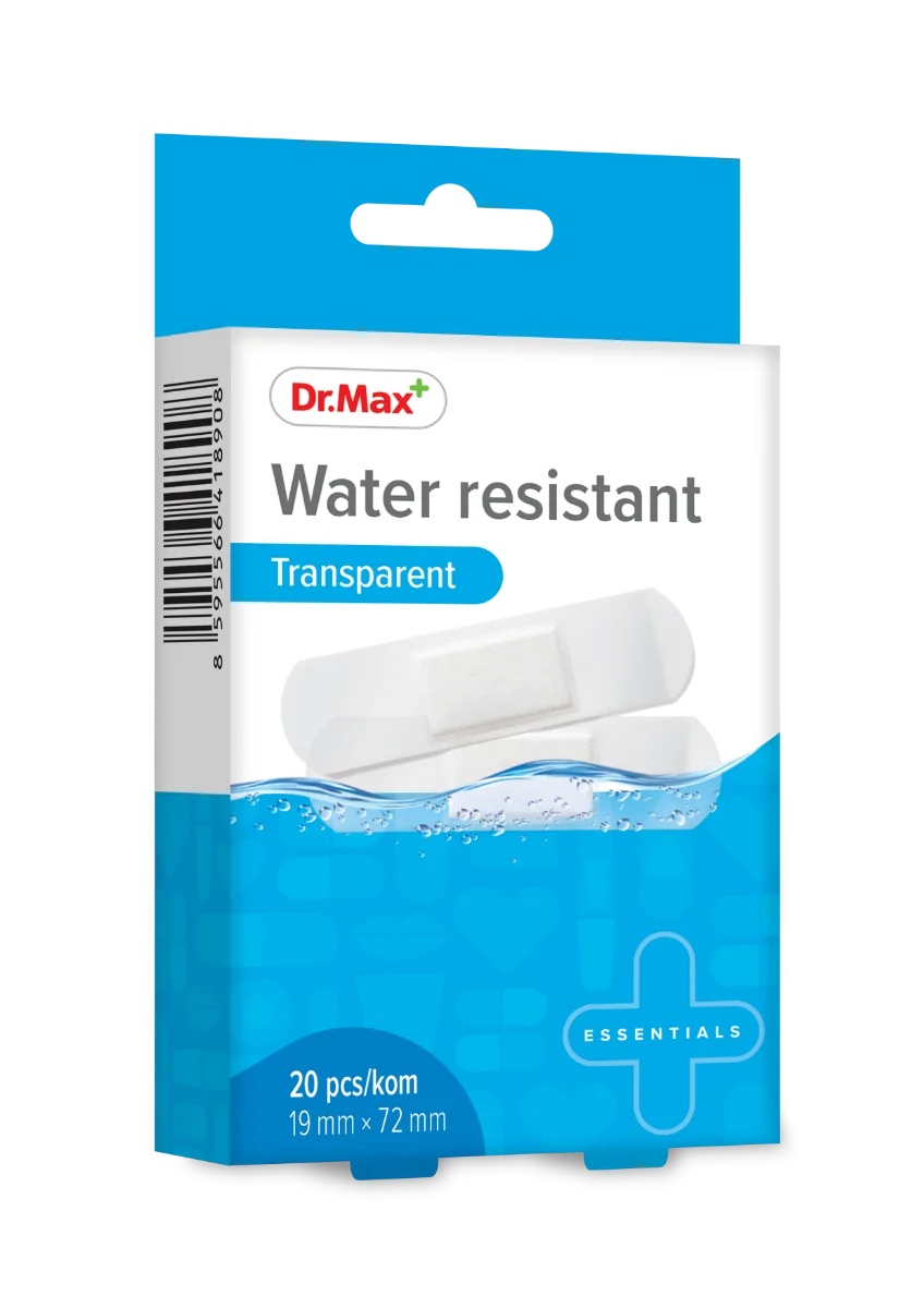 DR. MAX Dr.Max wasserdichte transparente Flicken 19 x 72 mm 20 Stück transparente wasserdichte Flicken