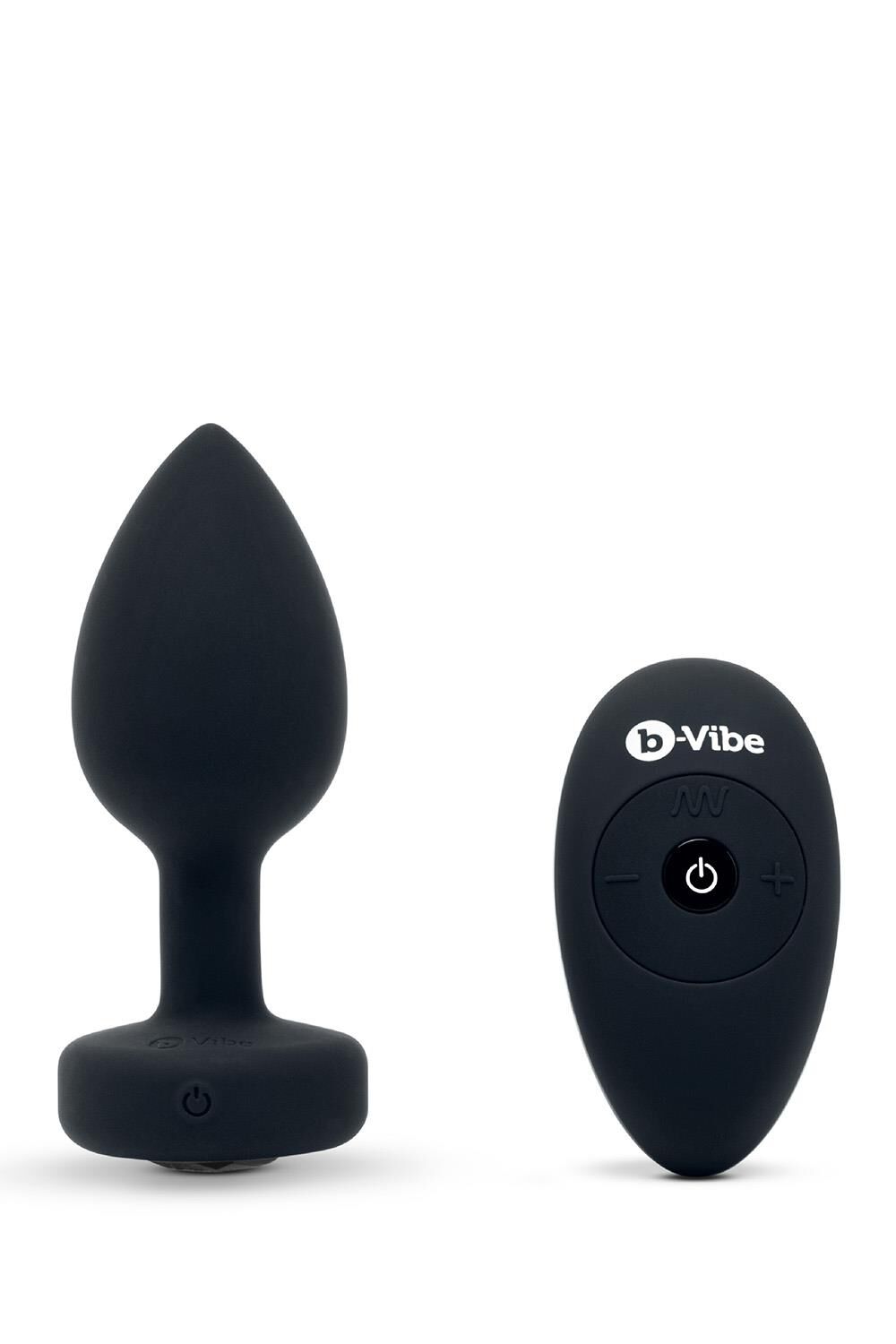 B-Vibe Plug vibrante bijou M/L Nero