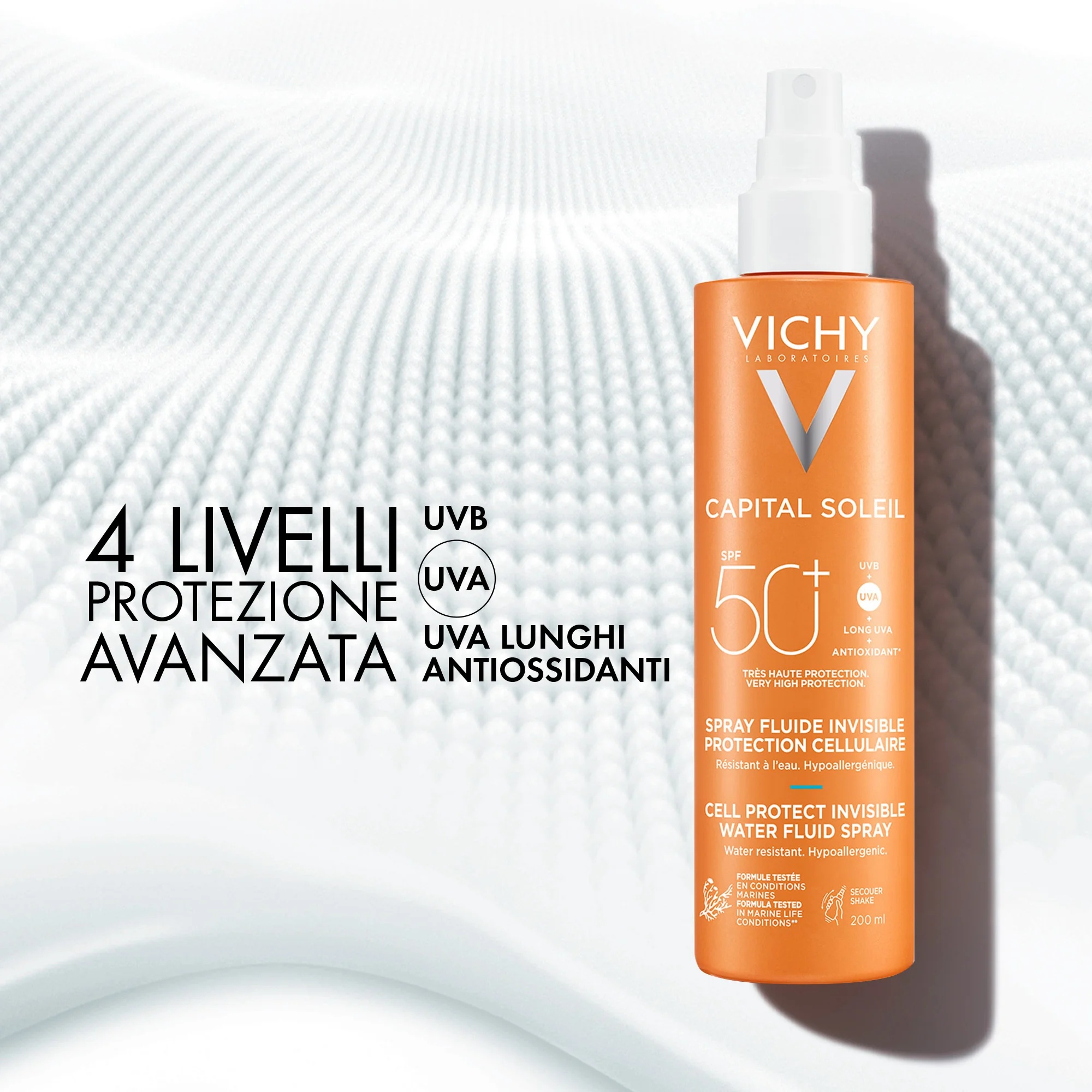 VICHY Vichy Capital Soleil spray SPF50+ 200 ml zonbescherming voor gezicht en lichaam