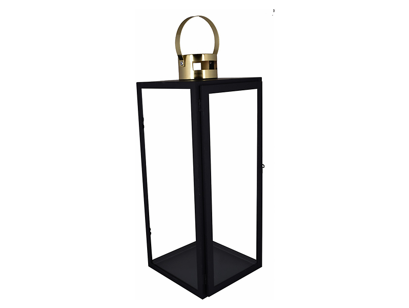 Lampion metalowy 30 cm czarny