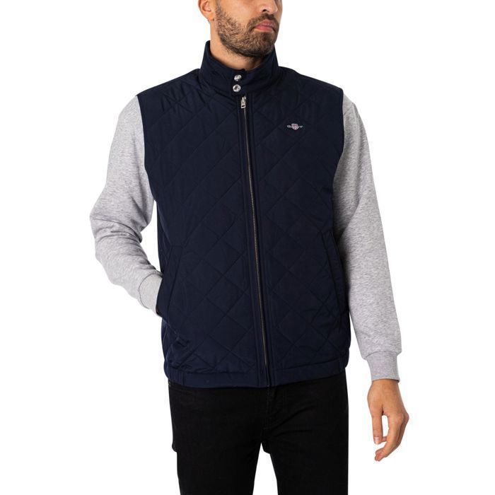 GANT Doudoune sans manches Quilted Windcheater matelassée bleu evening - Homme