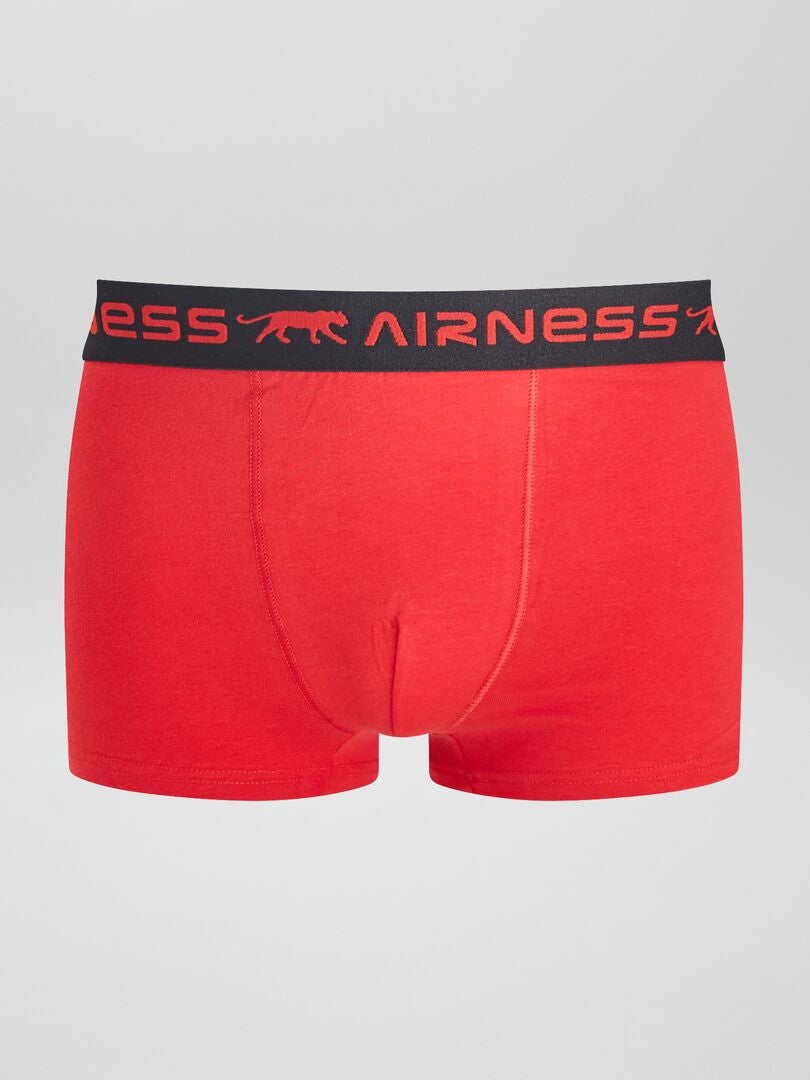 Conjunto de 3 calzoncillos bóxer 'Airness' - ROJO