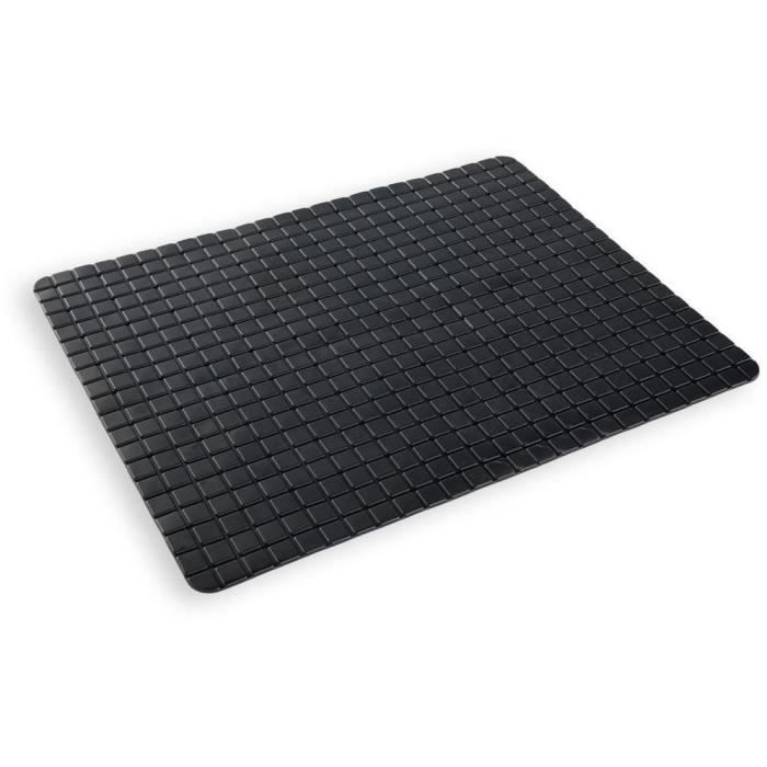 Alfombrilla antideslizante para baño o ducha - HOY - UTILIDAD - 40 x 60 cm - Rectangular - Negra