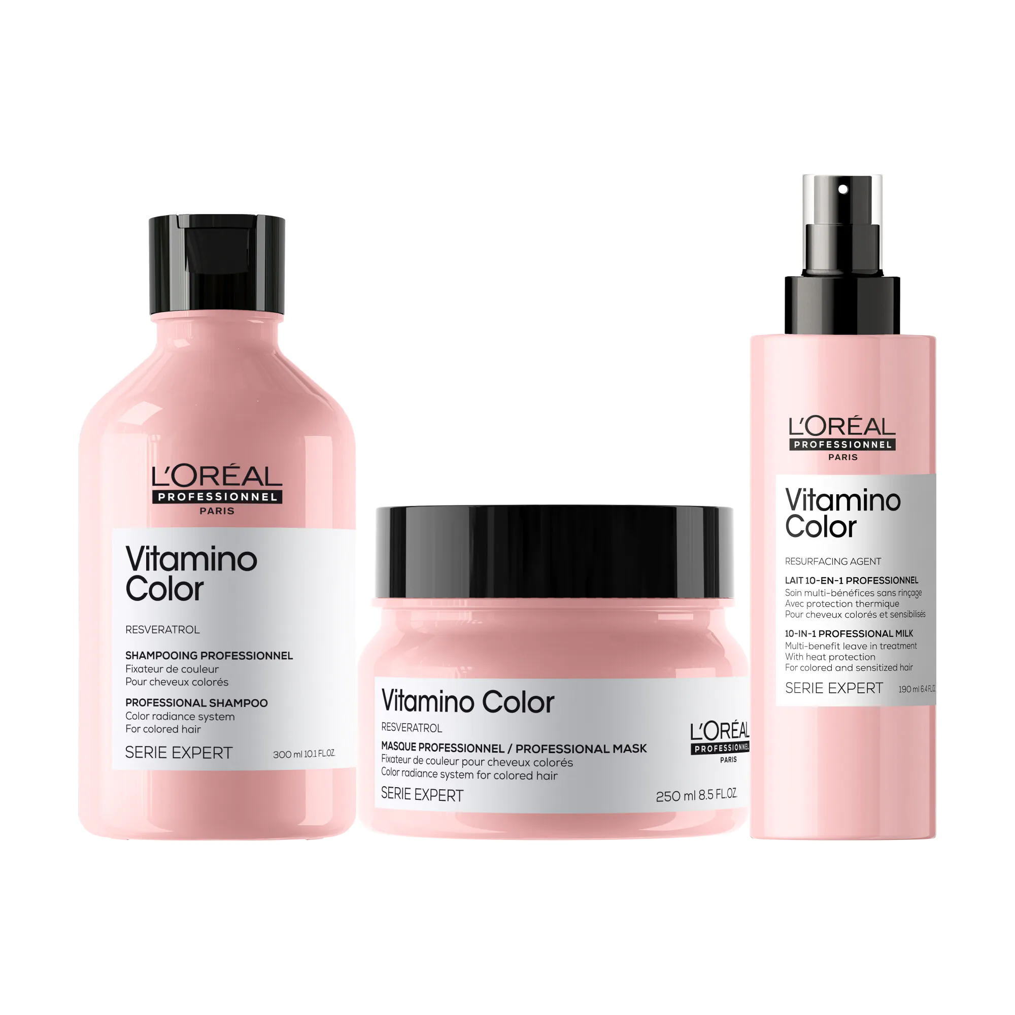 Loreal Professionnel Vitamino Color Trio zestaw - Szampon + Maska + Spray