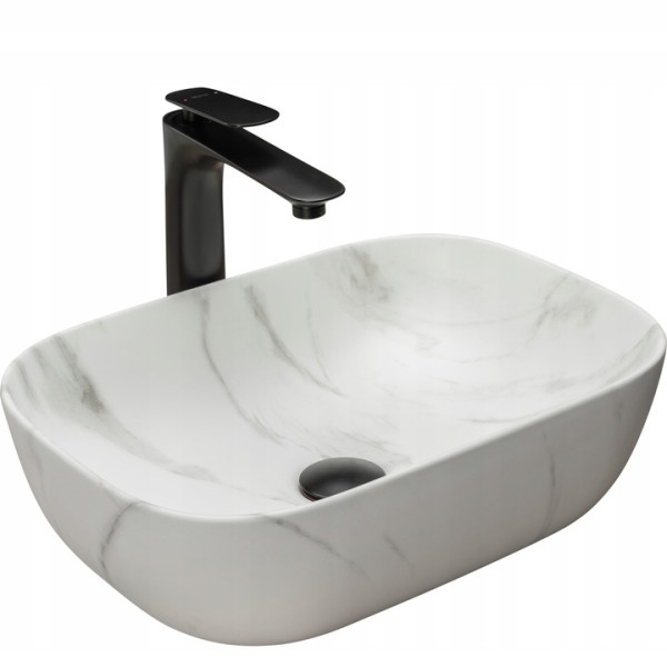 Umywalka Nablatowa Belinda Marble Mat - Rea