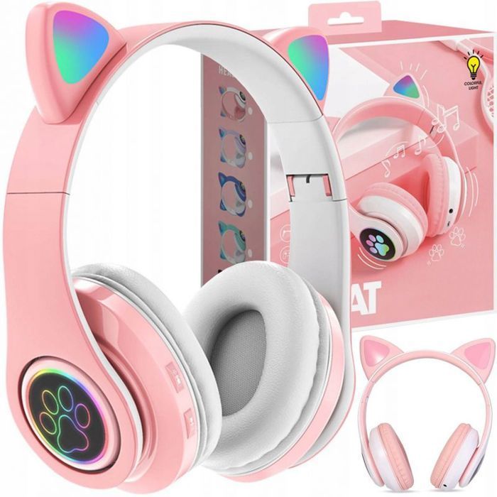 Headphones - DEFENDER - Defender - RGB - Children's - Pink