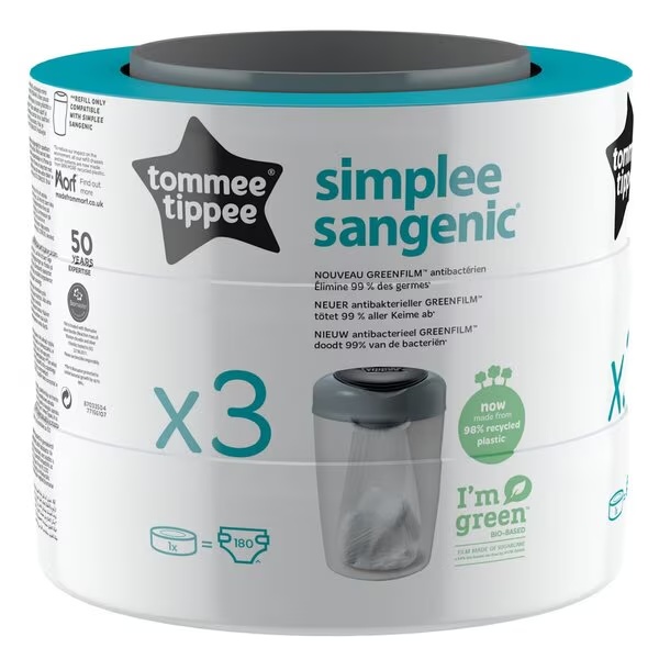 Tommee Tippee Simplee Sangenic Navulcasette 3 ks