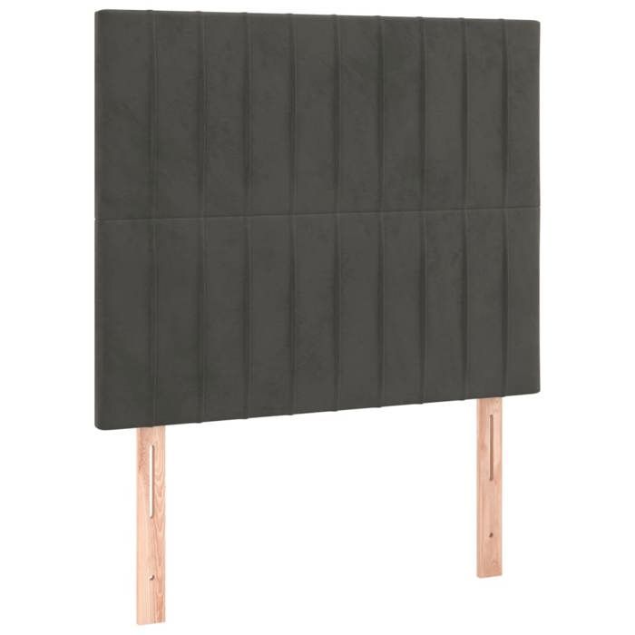 Lattenbodem en matras - Maison Exclusive - Donkergrijs fluweel - 90x200 cm - Maximale ontspanning