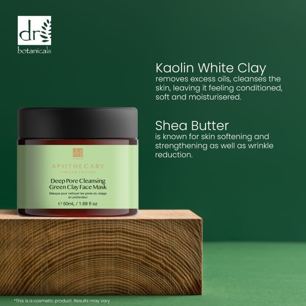 Dr. Botanicals Tiefenreinigende Gesichtsmaske mit grüner Tonerde 50 ml