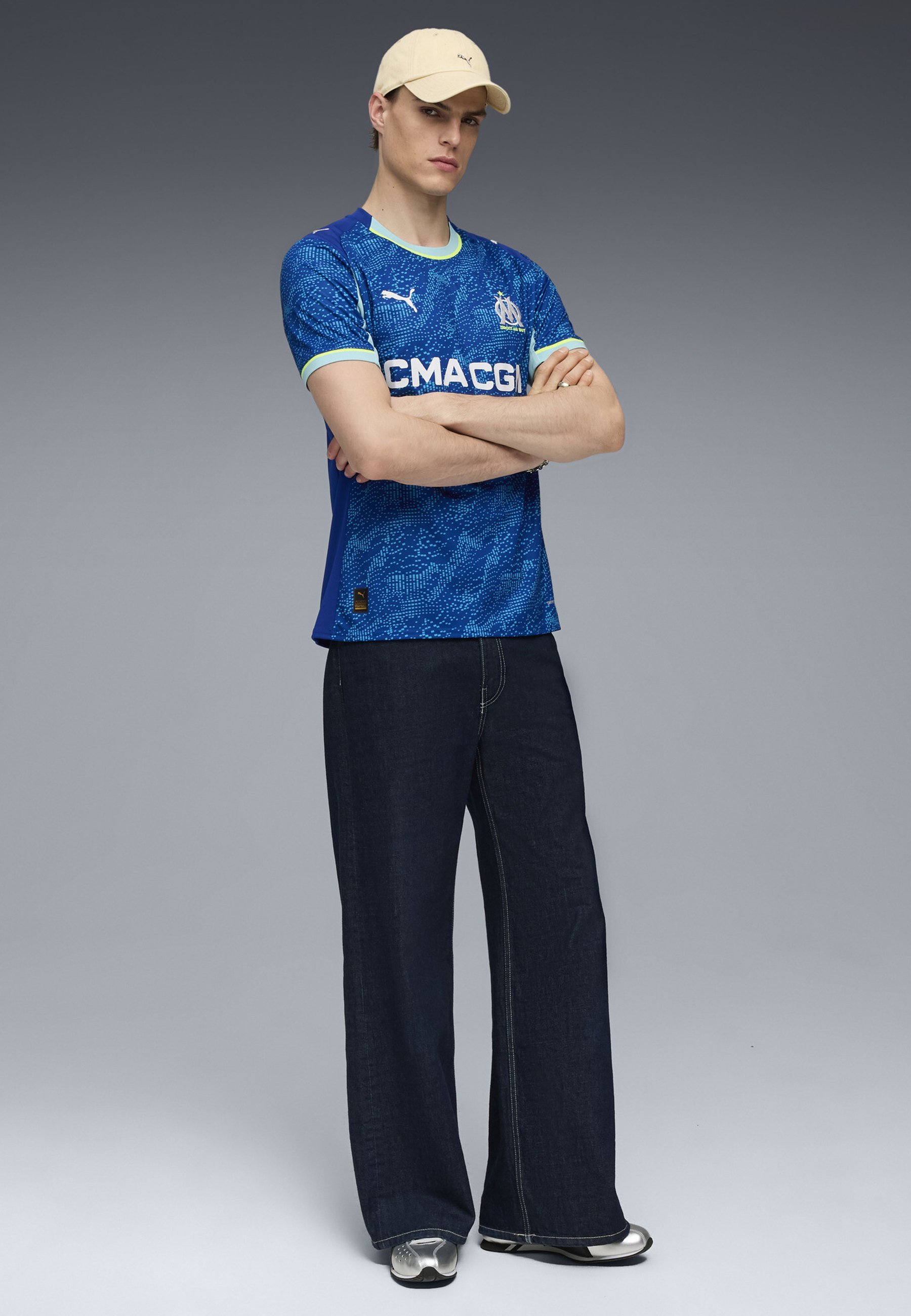 Puma OM 3e shirt replica - Sport T-shirt - felblauw-blauw-azuur