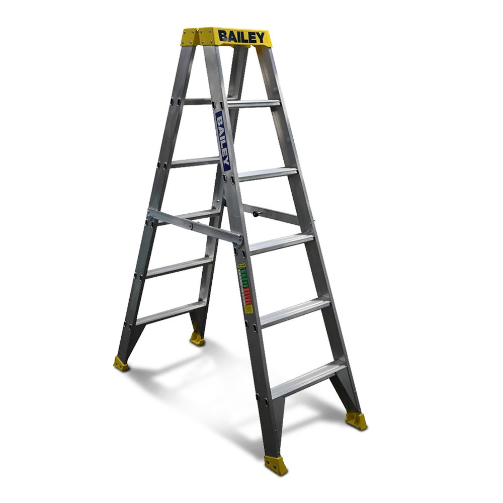 Escada de alumínio de dupla face BAILEY Step 6 Pro, 1,8 m, 150 kg, FS13963