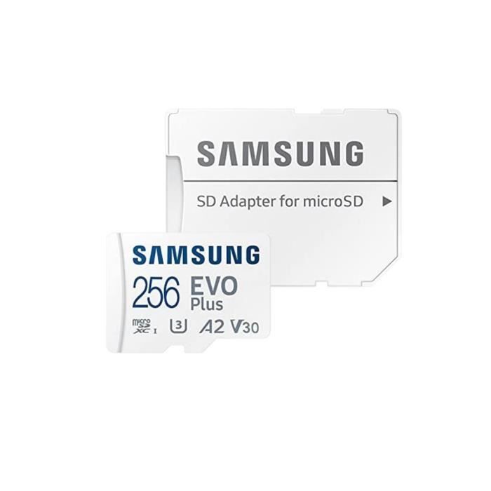Tarjeta de memoria Micro SDXC A2 V30 de 256 GB para Samsung Evo Plus (2021)