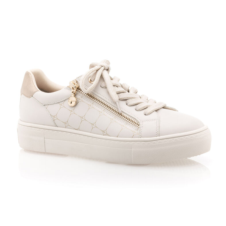 Zapatillas deportivas para mujer color beige.