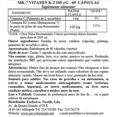 Nu tillskott Nu vitamin K-2 MK-7 60 kapslar 60 kapslar