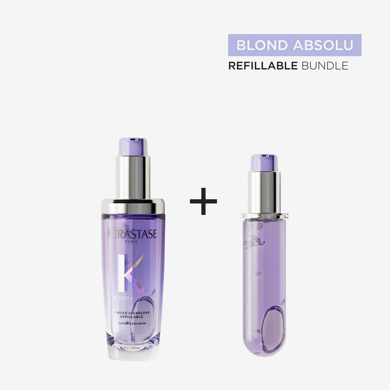 Óleo hidratante Kérastase Blond Absolu L'huile Cicagloss para cabelos loiros e com mechas.