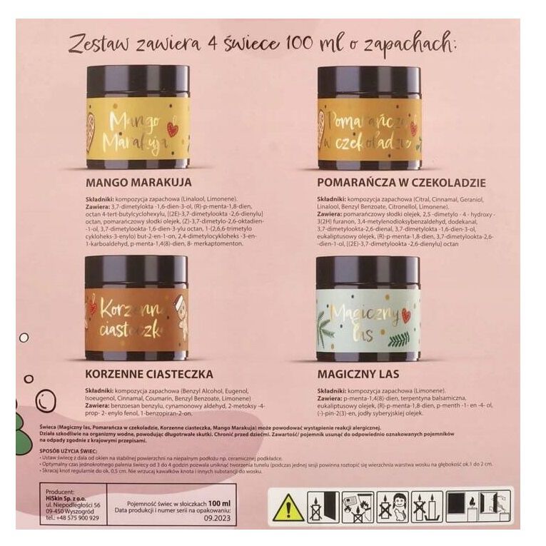 HiSkin candle sets