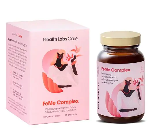 Health Labs FeMe Complex Suplement diety zawierający żelazo i składniki poprawiające jego wchłanianie Kapsułki