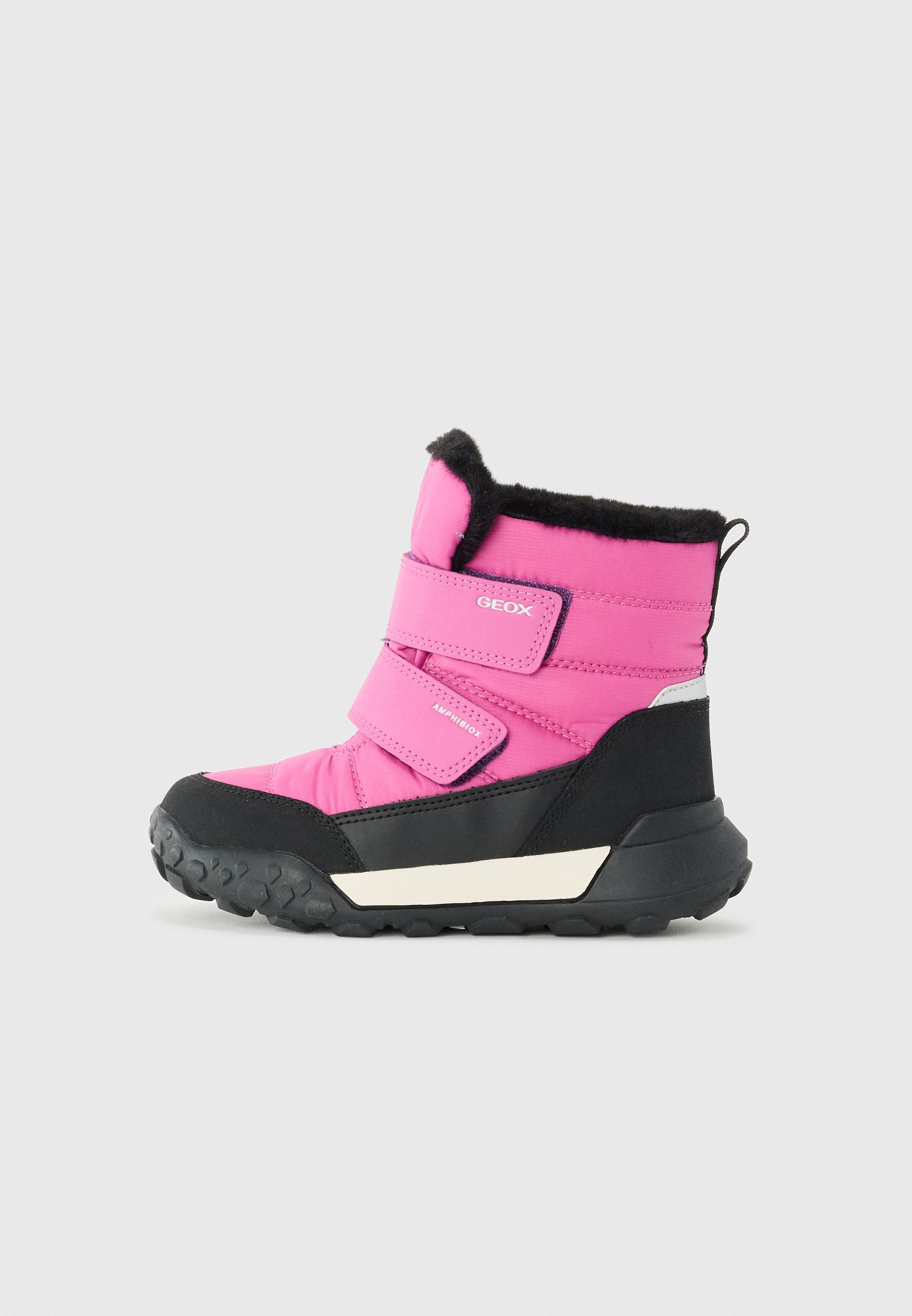 Geox TREKKY UP - Stivali invernali - fucsia/nero