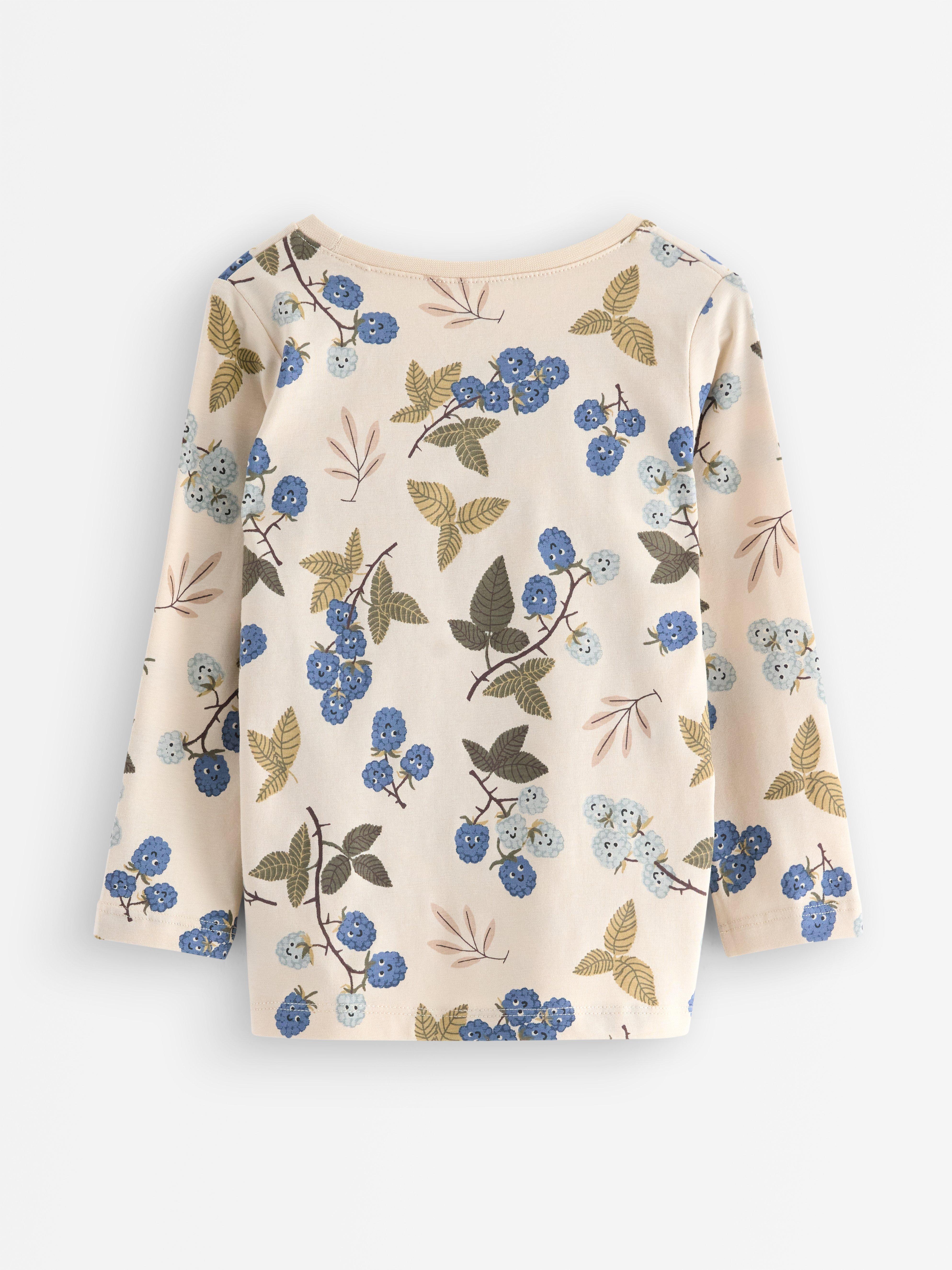 Top de manga larga azul oscuro empolvado