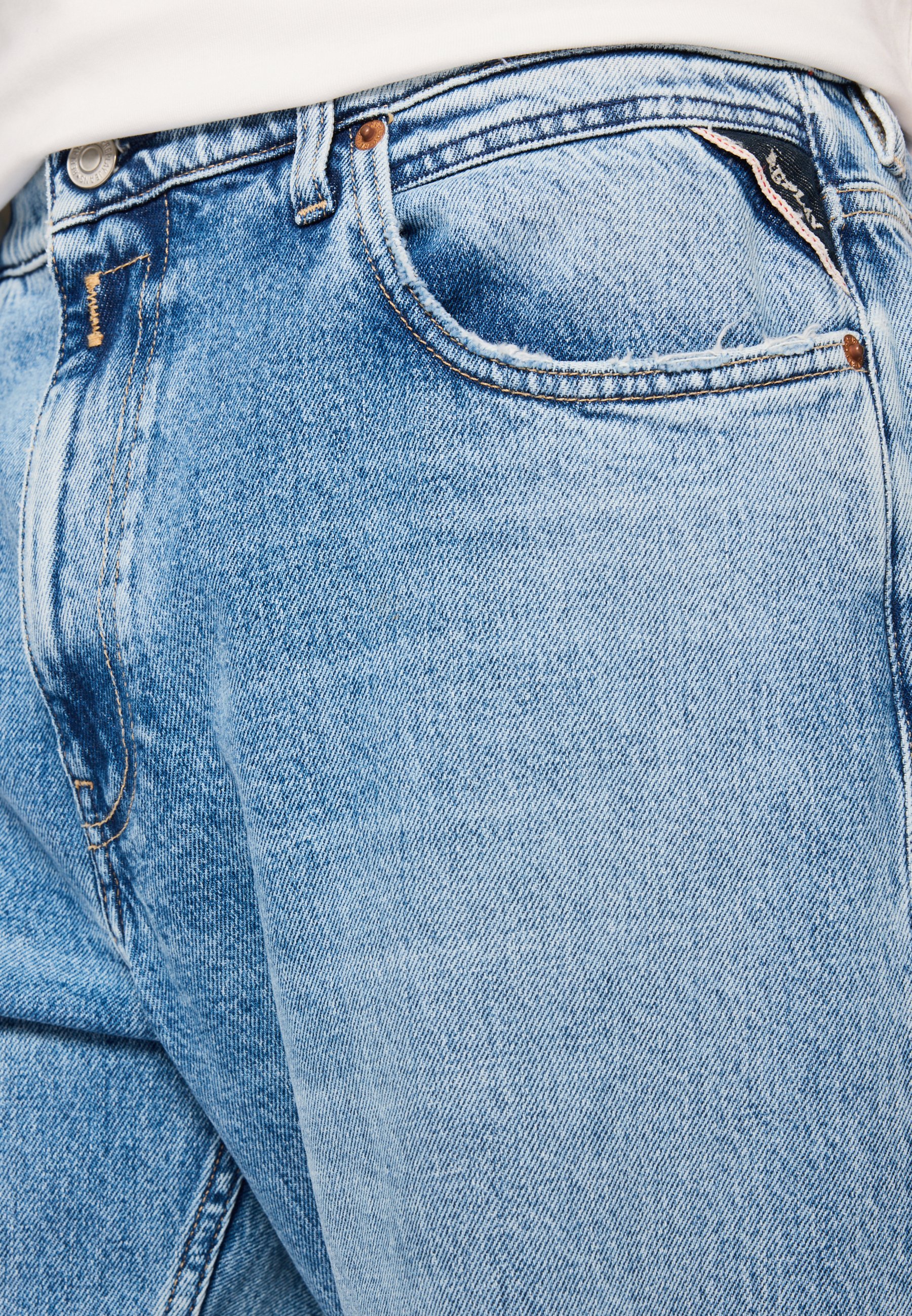 Replay KYRAN PANTS - Baggy Jeans - lichtblauw