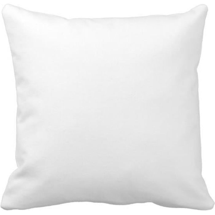 Almohada - Marca - 60x60 cm - Fibra hueca siliconada - Lavable a 90°