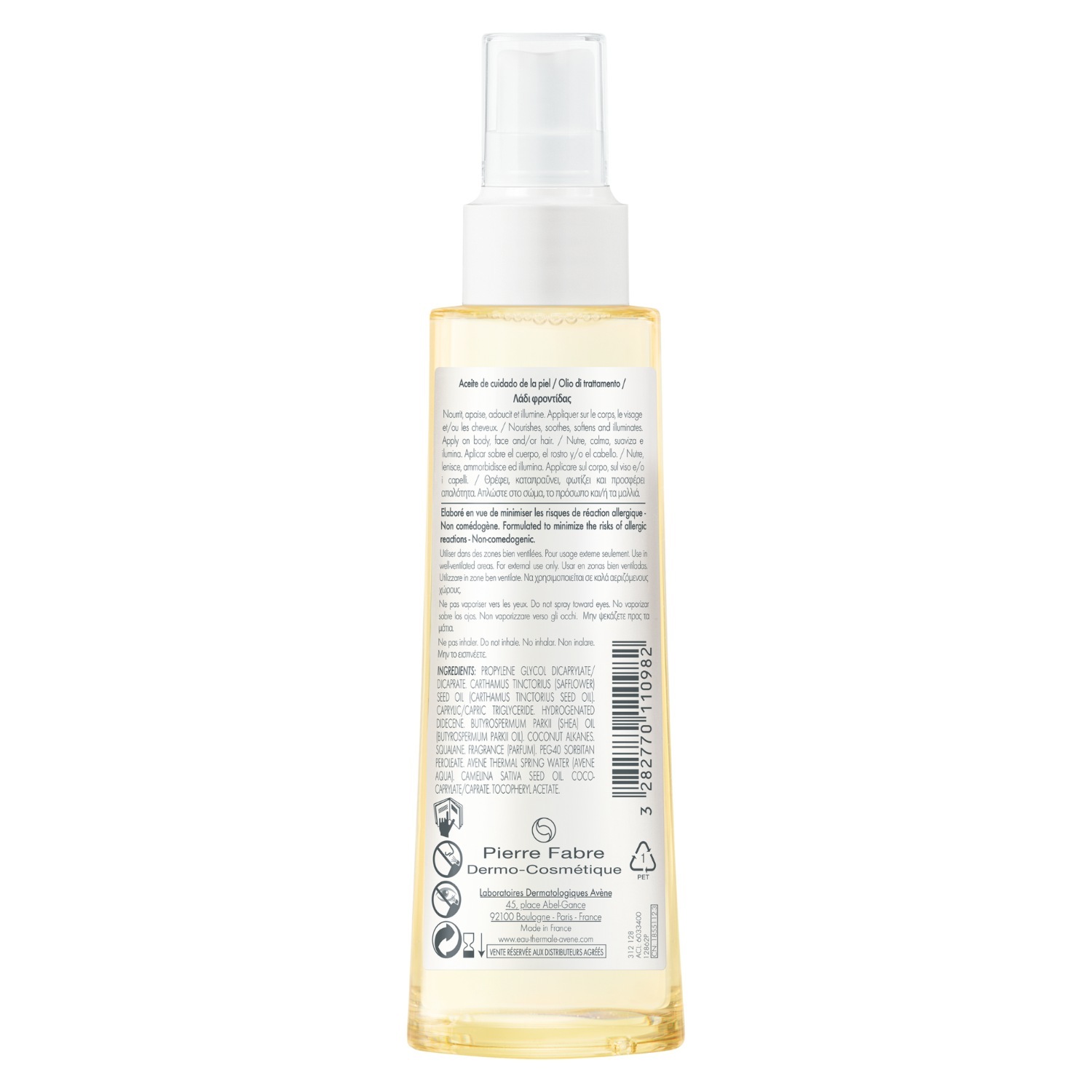 Avène olje za telo Eau Thermale olje za nego kože - 100 ml