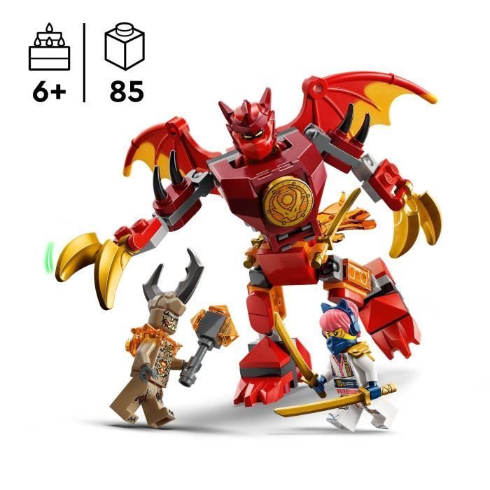 LEGO NINJAGO 71851 Battle Pack: Mech Drago di Kai - Giocattolo da costruzione per bambini dai 6 anni in su