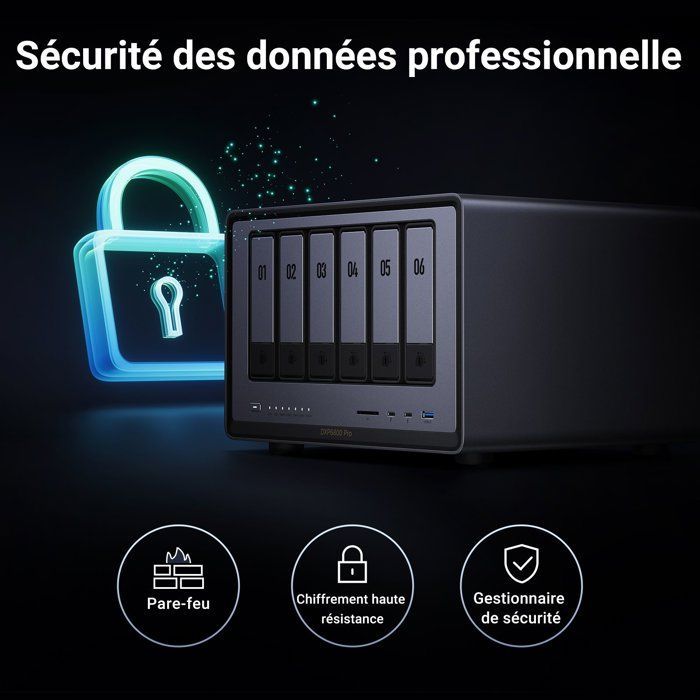 Servidor NAS - UGREEN - DXP6800 Pro - 6 baias - 8 GB
