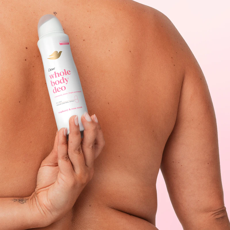 Tělový deodorant ve spreji Dove Malina a růže