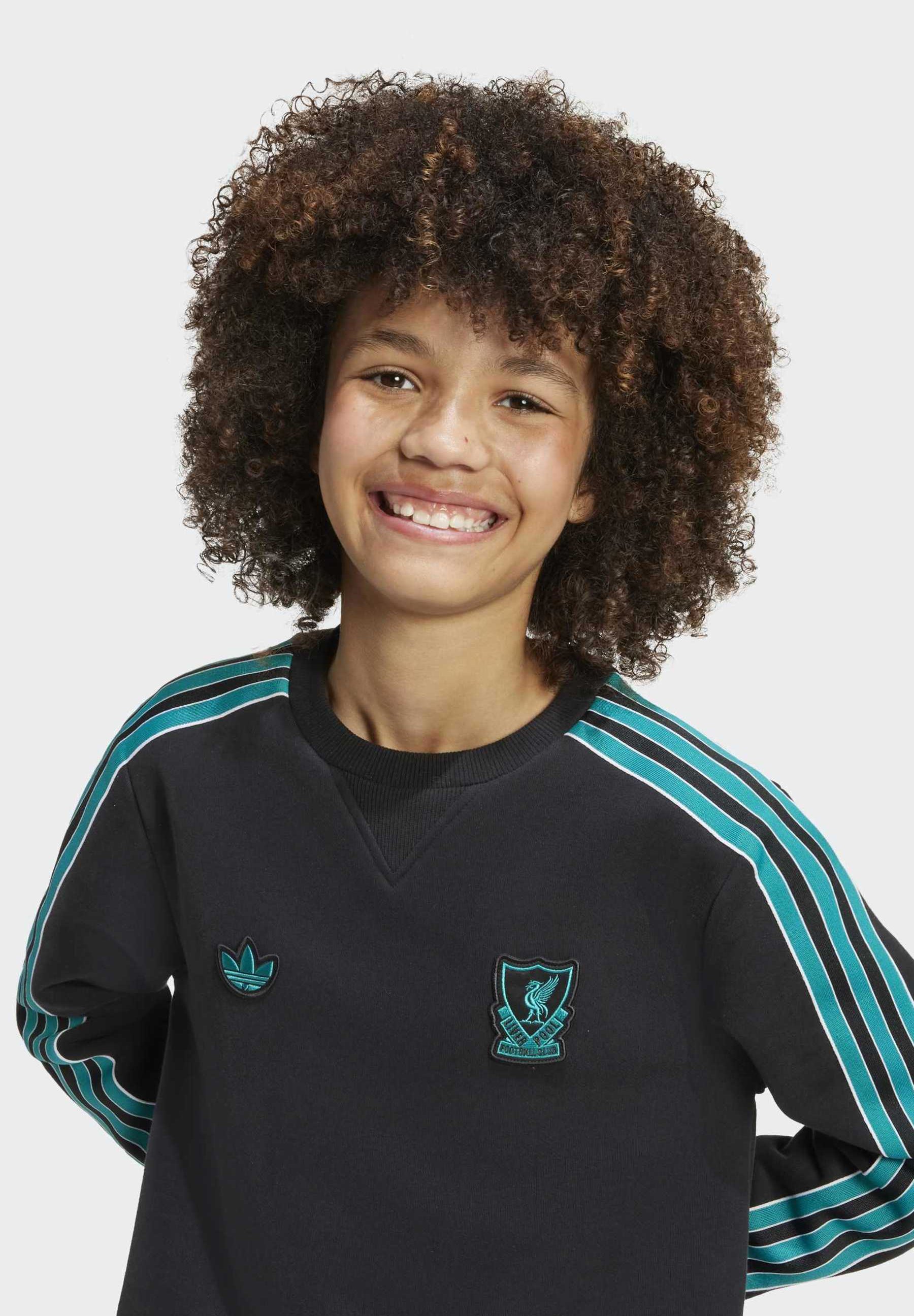 Felpa unisex adidas Performance LIVERPOOL ICON KIDS CREW - nera