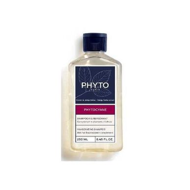 Phyto Phytocyane Revitalizing Shampoo, Täydentävä hiustenlähtöä ehkäisevä hoitoshampoo, 250 ml