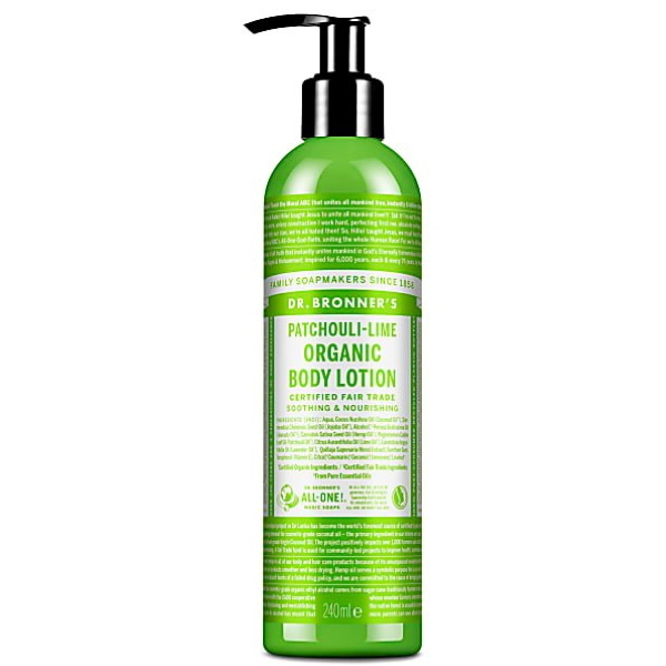 Dr. Bronner økologisk patchouli-limelotion - 237 ml