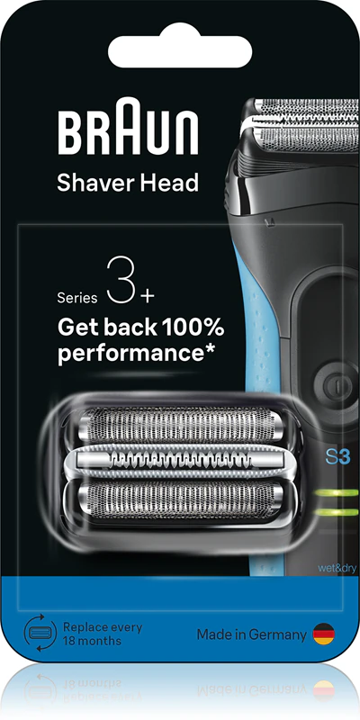 Cabeça de substituição Braun Series 3+ 32B para barbeadores elétricos