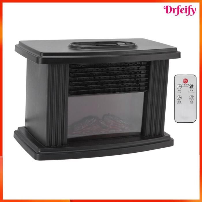 Chauffage de cheminée électrique - AKOZON - 1000W - Portable - Télécommande - Protection anti-basculement