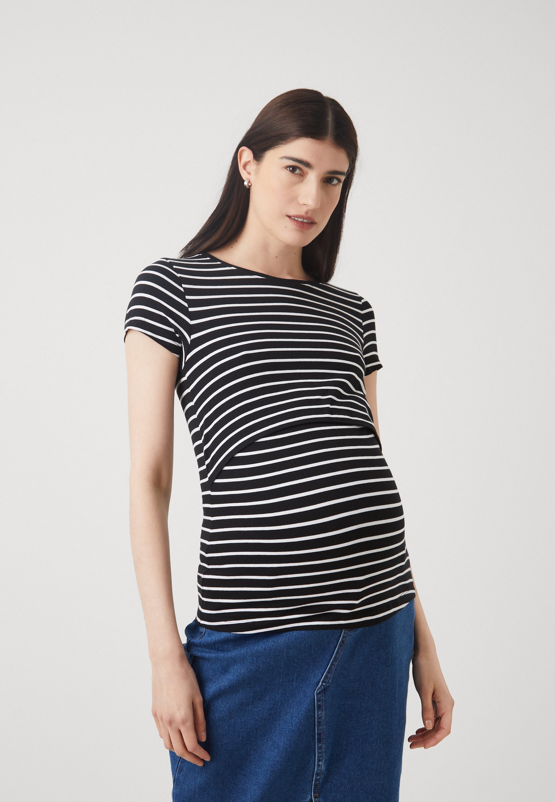 Anna Field MAMA 2-PACK - T-shirt met print - zwart/meerkleurig