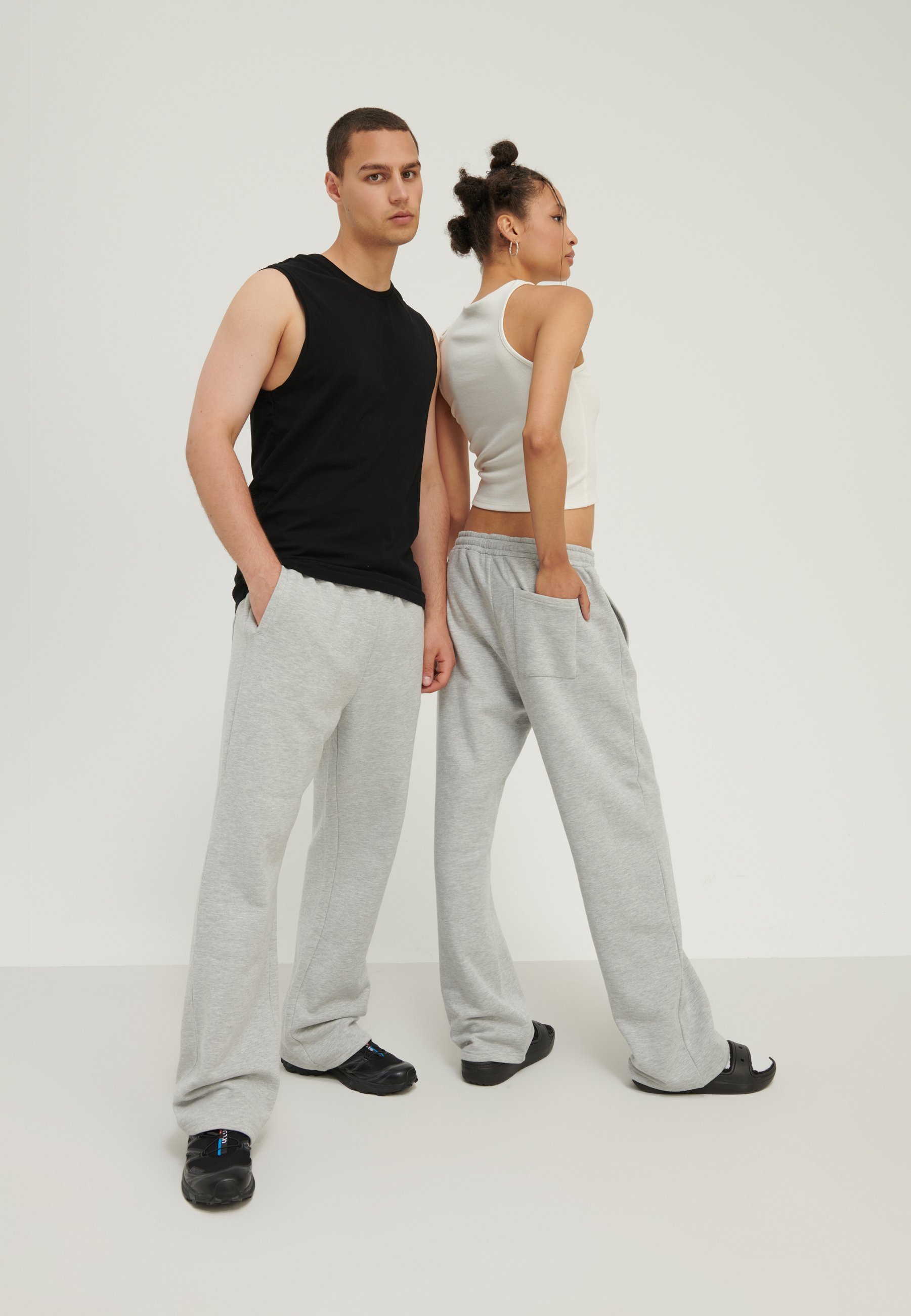YOURTURN UNISEX - Trainingsbroek - gemêleerd lichtgrijs