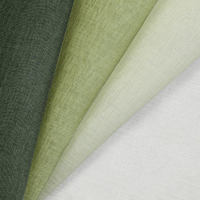 Topfinel Rideau Voilage Lot de 2 Rideaux Dégradé à Oeillet 140x160cm Voilages Intérieur Fenêtre pour Salon Chambre Bureau Olive