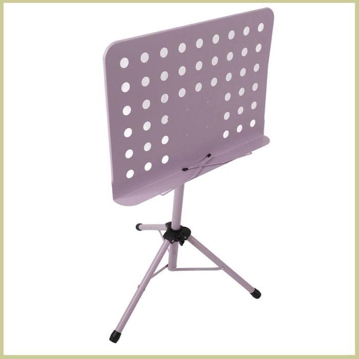 Atril para partituras Cocosity, portátil, limpio, elevable, atril profesional, verde/morado