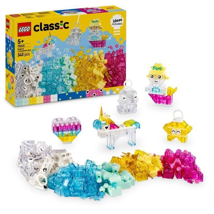 LEGO Classic 11040 La Caja Mágica Transparente de Ladrillos - Set de construcción para niños de 5 años