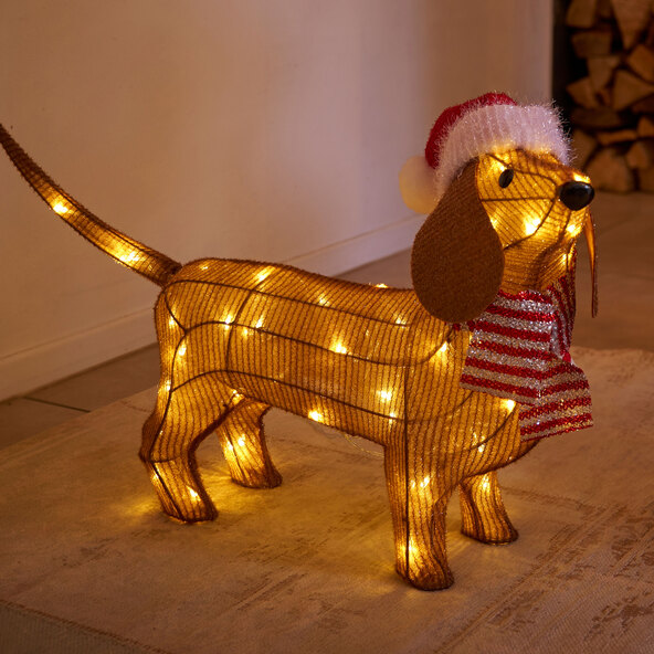 Kleine LED Weihnachtsfiguren, Dackel