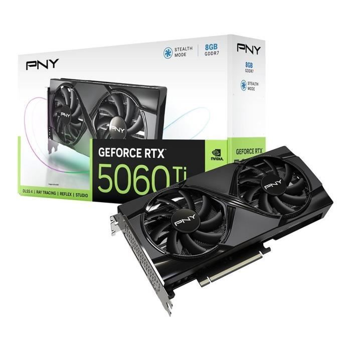 PNY - Placa gráfica - GeForce RTX™ 5060 Ti - 8GB - Dual Fan DLSS 4
