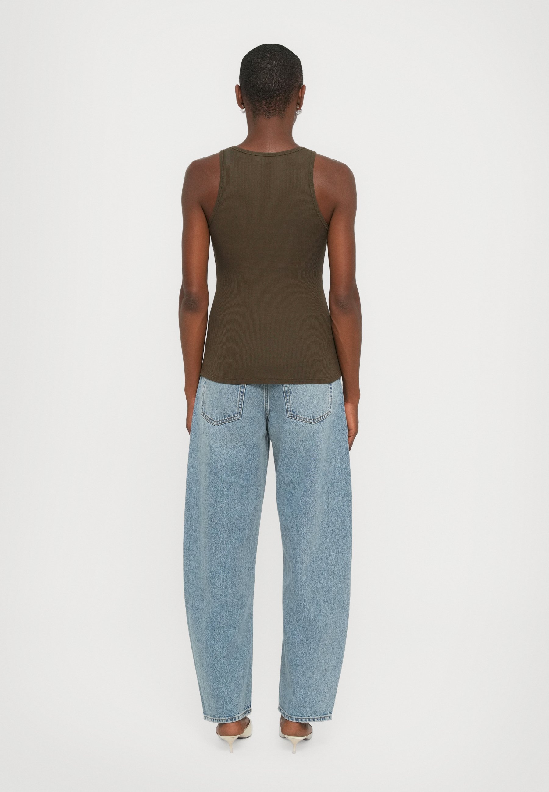 Filippa K FINE TANK - Top - kaki scuro